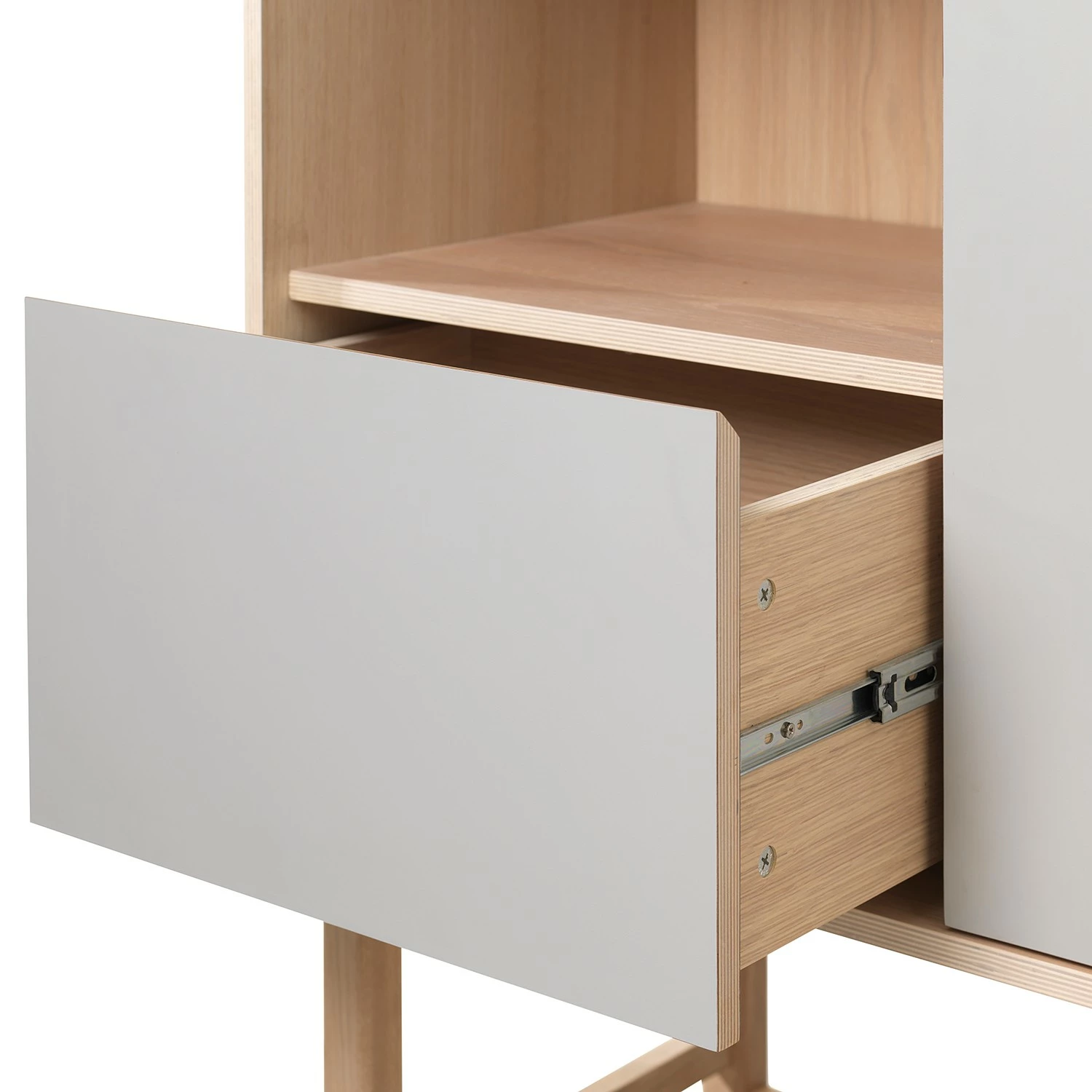 Mørteens Highboard Berri - Grau / Braun 5 Mørteens Highboard Berri - Grau / Braun – Bild 5