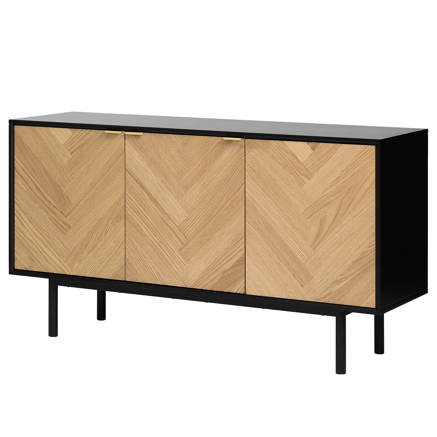 Loftscape Sideboard Charlo - Echtholzfurnier - Eiche / Schwarz 1 Loftscape Sideboard Charlo - Echtholzfurnier - Eiche / Schwarz