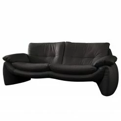 Loftscape Sofa Budal (2-Sitzer) - Echtleder - Echtleder Canela: Schwarz