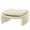 Loftscape Polsterhocker Budal - Echtleder - Echtleder Canela: Weiß