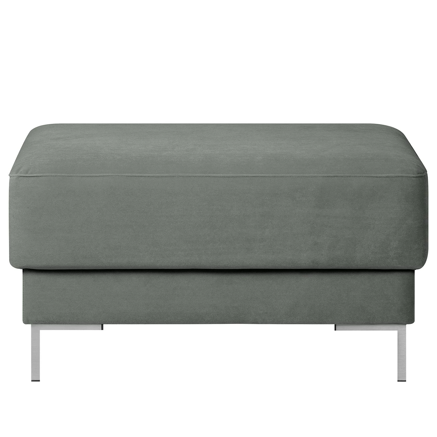 Fredriks Polsterhocker Summer - Samt Vaia: Grau 2 Fredriks Polsterhocker Summer - Samt Vaia: Grau – Bild 2