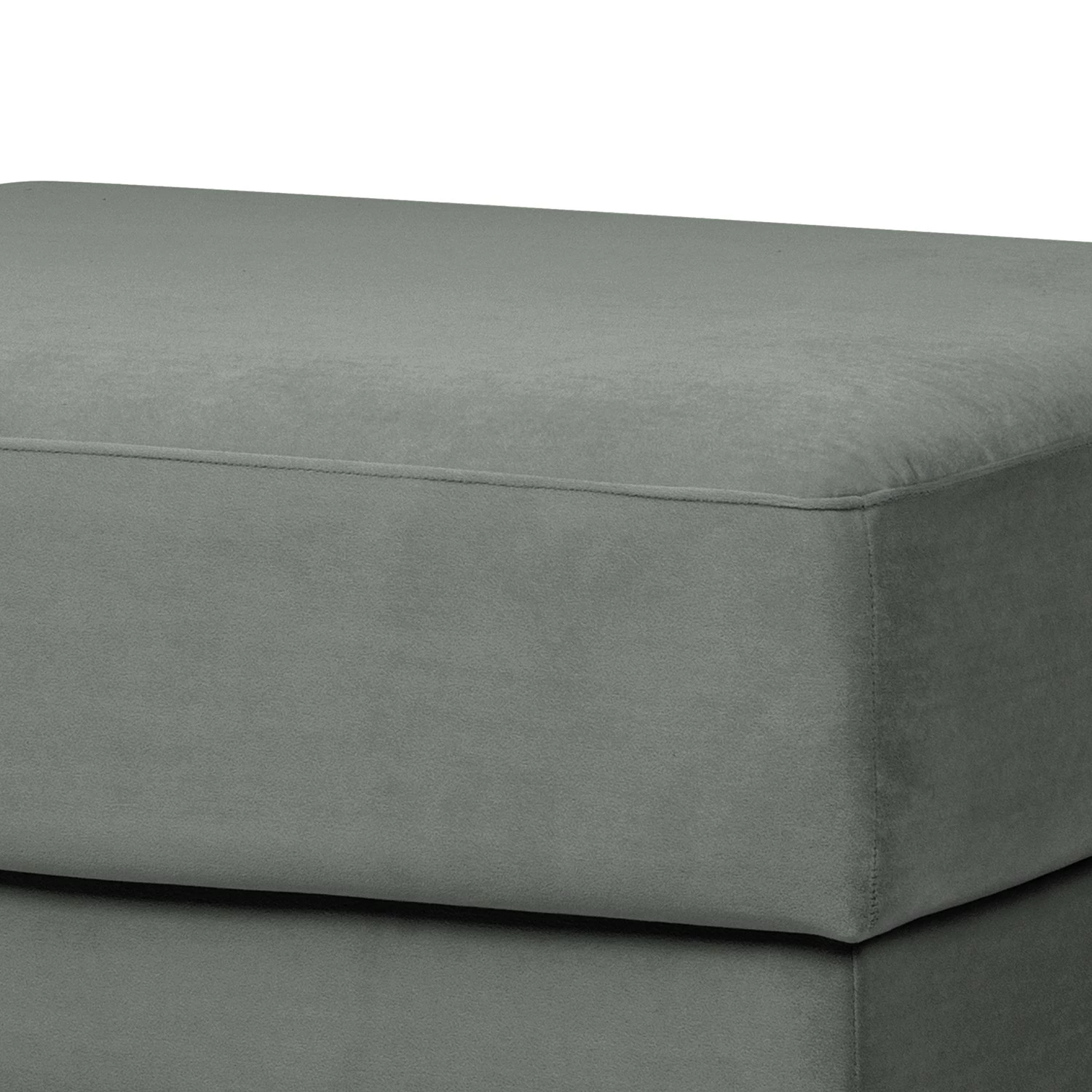 Fredriks Polsterhocker Summer - Samt Vaia: Grau 3 Fredriks Polsterhocker Summer - Samt Vaia: Grau – Bild 3