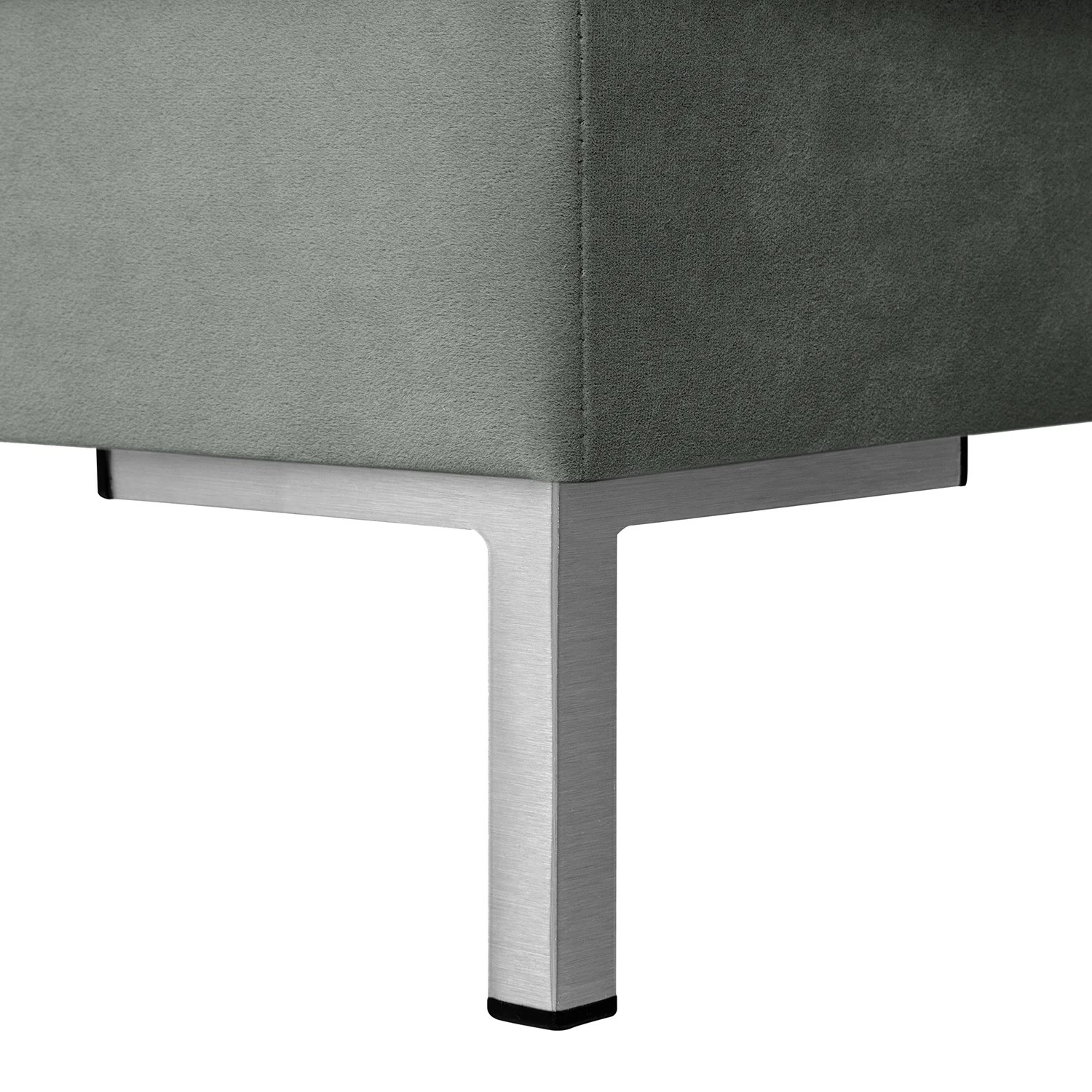 Fredriks Polsterhocker Summer - Samt Vaia: Grau 4 Fredriks Polsterhocker Summer - Samt Vaia: Grau – Bild 4