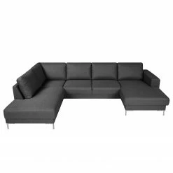 Fredriks Wohnlandschaft Summer Webstoff - Webstoff Mavie: Anthrazit - Longchair davorstehend rechts / Ottomane links -Wohnzimmermöbel boutique en ligne 1000279783 210730 10324200539 DETAILS P000000001000279783