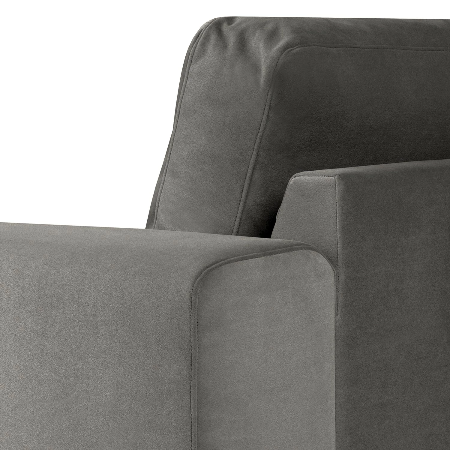 Fredriks Wohnlandschaft Summer Webstoff - Samt Vaia: Grau - Longchair davorstehend rechts / Ottomane links 17 Fredriks Wohnlandschaft Summer Webstoff - Samt Vaia: Grau - Longchair davorstehend rechts / Ottomane links – Bild 17