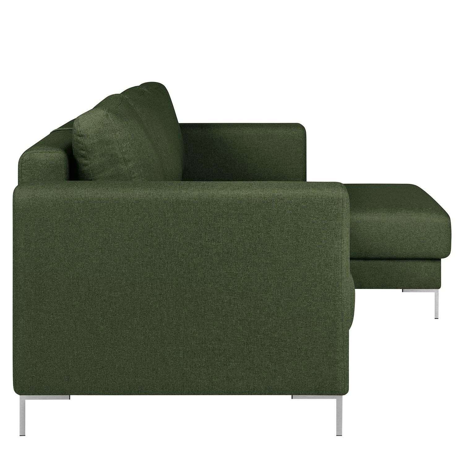 Fredriks Ecksofa Summer - Webstoff Mavie: Dunkelgrün - Longchair davorstehend rechts - Mit Schlaffunktion 4 Fredriks Ecksofa Summer - Webstoff Mavie: Dunkelgrün - Longchair davorstehend rechts - Mit Schlaffunktion – Bild 4