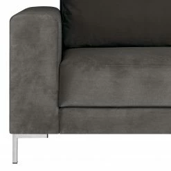 Fredriks Ecksofa Summer - Samt Vaia: Dunkelgrau - Longchair davorstehend rechts - Mit Schlaffunktion -Wohnzimmermöbel boutique en ligne 1000279810 211217 13144100939 DETAILS P000000001000279810