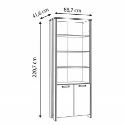 Red Living Regal Clifford IV - Altholz Dekor / Dunkelgrau -Wohnzimmermöbel boutique en ligne 1000280712 210813 08160000401 SKETCH DETAILS P000000001000280712 sketch