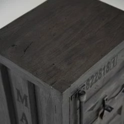 Wolf-Möbel Nachtkommode Container II - Akazie Grau -Wohnzimmermöbel boutique en ligne 1000281789 220616 036 DETAILS P000000001000281789