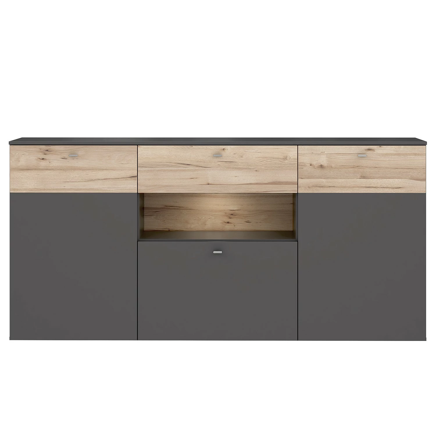 Loftscape Sideboard Corey - Inkl. Beleuchtung - Eiche Dekor / Grau 3 Loftscape Sideboard Corey - Inkl. Beleuchtung - Eiche Dekor / Grau – Bild 3