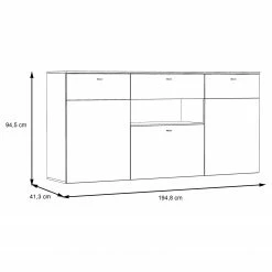 Loftscape Sideboard Corey - Inkl. Beleuchtung - Eiche Dekor / Grau 16 Loftscape Sideboard Corey - Inkl. Beleuchtung - Eiche Dekor / Grau -Wohnzimmermöbel boutique en ligne 1000282740 211109 144351000547 SKETCH DETAILS P000000001000282740 sketch