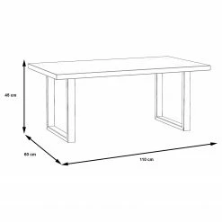 Loftscape Couchtisch Roscoe - Eiche Artisan Dekor / Schwarz -Wohnzimmermöbel boutique en ligne 1000282758 211124 133514000529 SKETCH DETAILS P000000001000282758 sketch