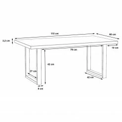 Loftscape Couchtisch Roscoe - Eiche Artisan Dekor / Schwarz -Wohnzimmermöbel boutique en ligne 1000282758 211124 133514000531 SKETCH DETAILS P000000001000282758 sketch