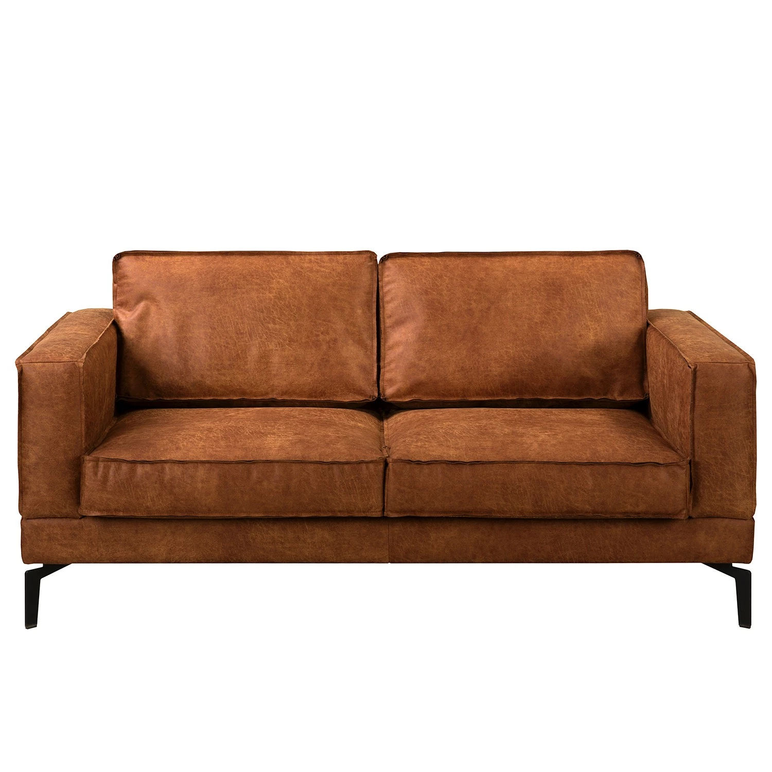 Ars manufacti Sofa Hanks (2-Sitzer) - Antiklederlook - Microfaser Yaka: Cognac 2 Ars manufacti Sofa Hanks (2-Sitzer) - Antiklederlook - Microfaser Yaka: Cognac – Bild 2