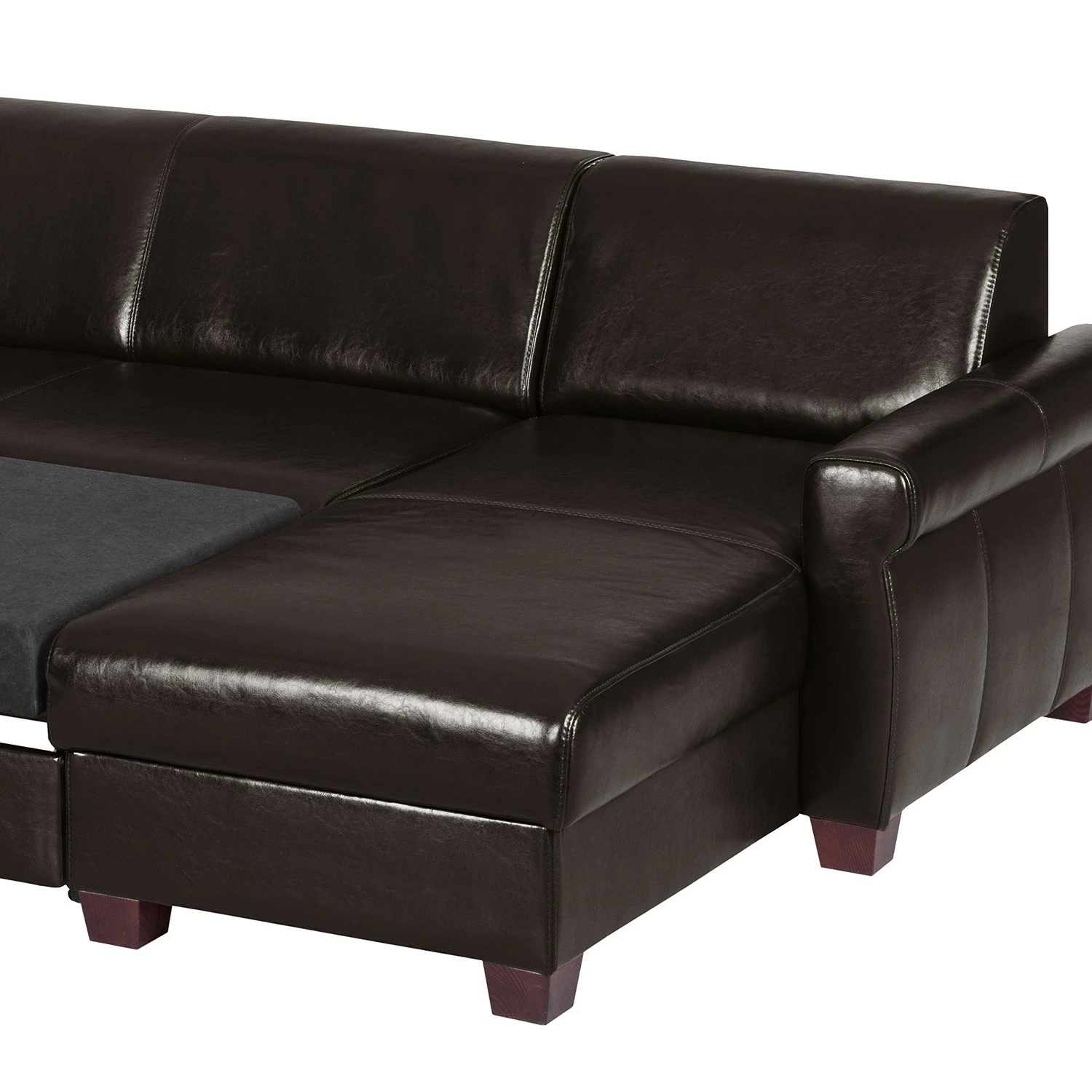 Ars manufacti Ecksofa José - Echtleder / Kunstleder - Kunstleder Babet: Schwarz - Longchair davorstehend rechts 10 Ars manufacti Ecksofa José - Echtleder / Kunstleder - Kunstleder Babet: Schwarz - Longchair davorstehend rechts – Bild 10