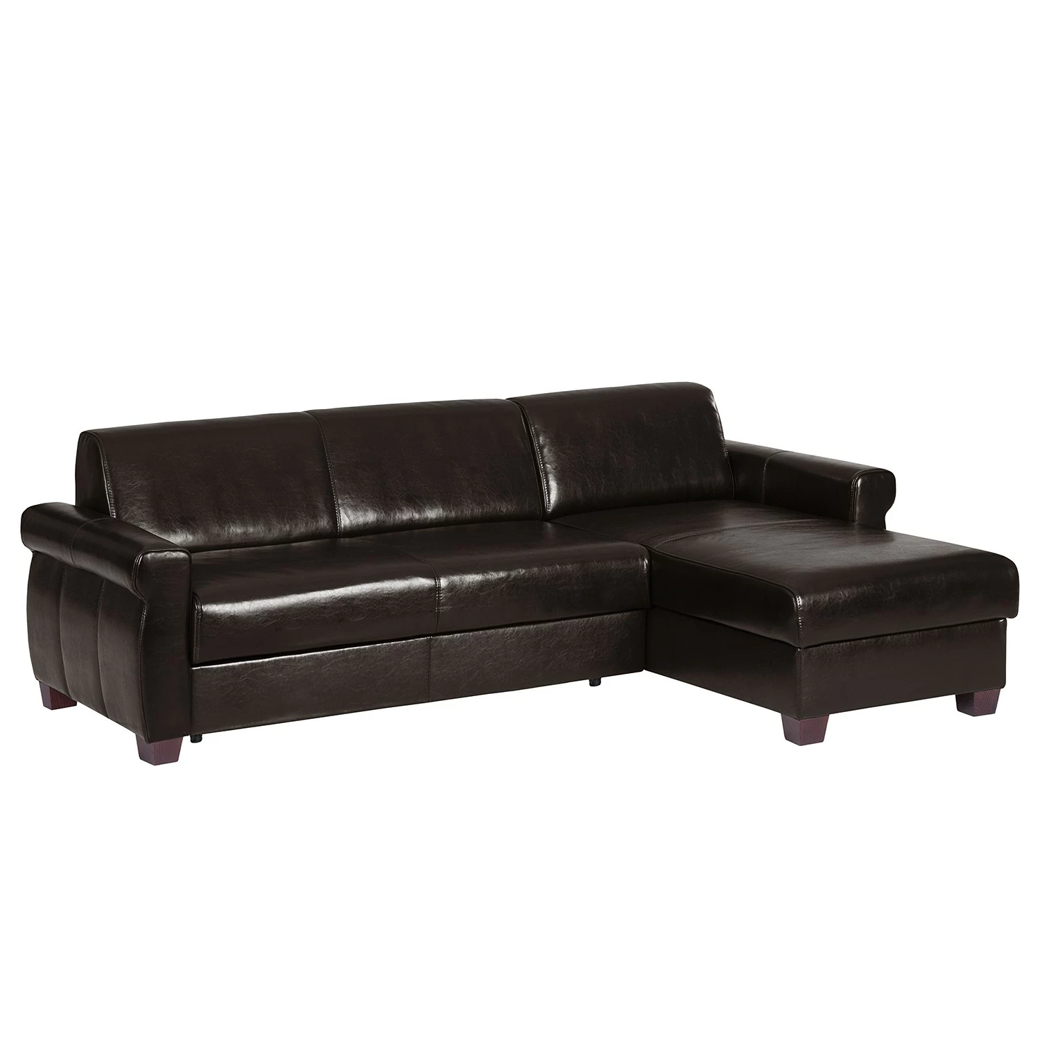 Ars manufacti Ecksofa José - Echtleder / Kunstleder - Kunstleder Babet: Schwarz - Longchair davorstehend rechts 1 Ars manufacti Ecksofa José - Echtleder / Kunstleder - Kunstleder Babet: Schwarz - Longchair davorstehend rechts