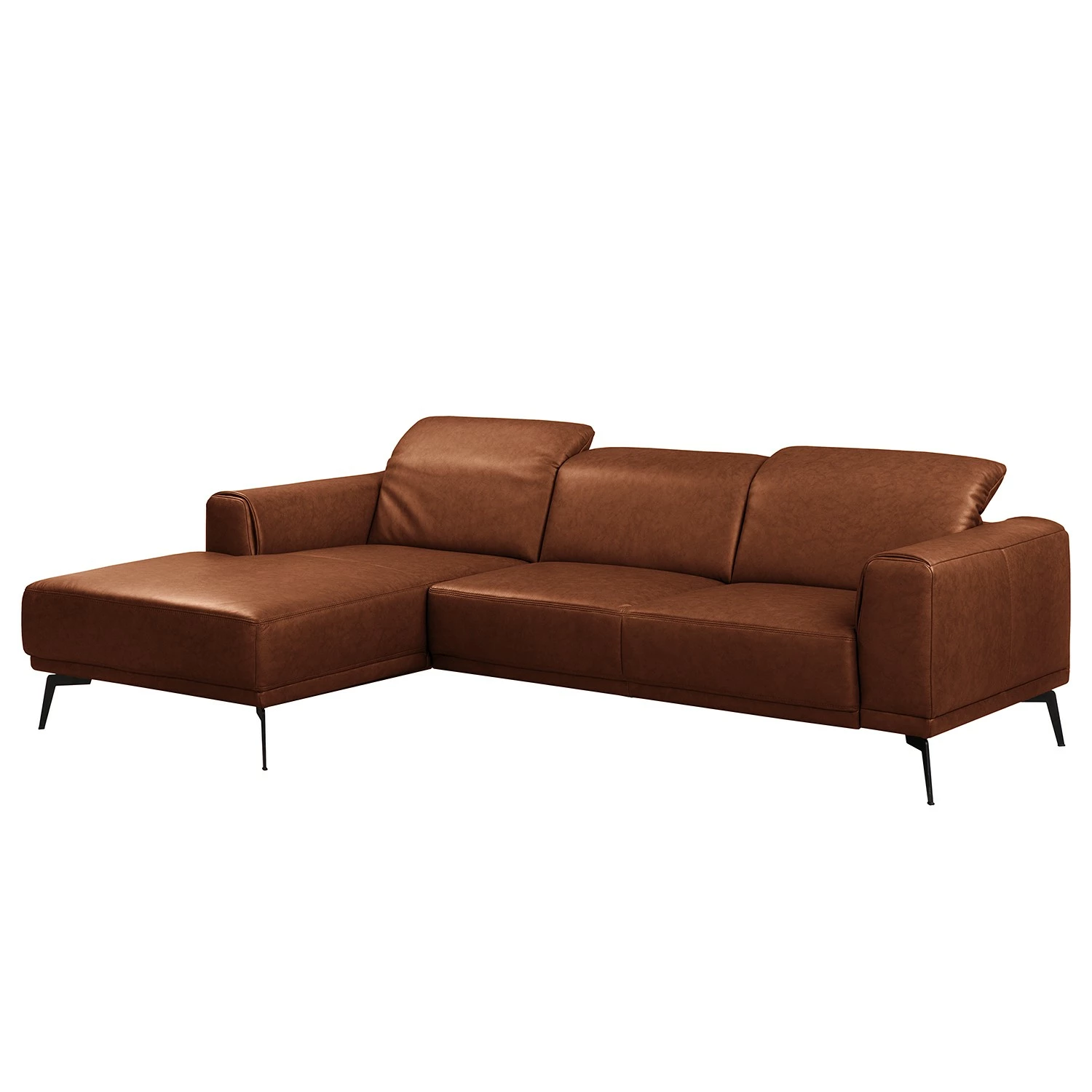 Ars manufacti Ecksofa Kalies - Echtleder - Echtleder Padme: Cognac - Longchair davorstehend links - Sitztiefenverstellung 1 Ars manufacti Ecksofa Kalies - Echtleder - Echtleder Padme: Cognac - Longchair davorstehend links - Sitztiefenverstellung