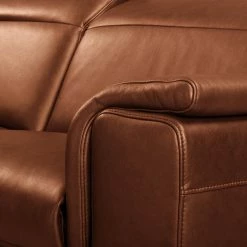 Ars manufacti Ecksofa Lagor - Echtleder - Echtleder Padme: Cognac - Longchair davorstehend links - Relaxfunktion -Wohnzimmermöbel boutique en ligne 1000283568 210817 15270200376 DETAILS P000000001000283568