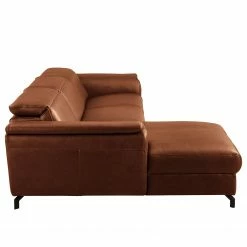 Ars manufacti Ecksofa Lagor - Echtleder - Echtleder Padme: Cognac - Longchair davorstehend links - Relaxfunktion -Wohnzimmermöbel boutique en ligne 1000283568 210817 15271700572 DETAILS P000000001000283568