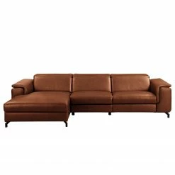 Ars manufacti Ecksofa Lagor - Echtleder - Echtleder Padme: Cognac - Longchair davorstehend links - Relaxfunktion -Wohnzimmermöbel boutique en ligne 1000283568 210817 15271700573 DETAILS P000000001000283568