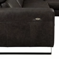 Ars manufacti Ecksofa Magas - Echtleder - Echtleder Padme: Schwarz - Ottomane davorstehend rechts - Relaxfunktion -Wohnzimmermöbel boutique en ligne 1000283584 210817 15264900175 DETAILS P000000001000283584