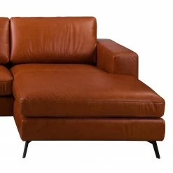Ars manufacti Ecksofa Neuss - Echtleder - Echtleder Cerys: Cognac - Longchair davorstehend rechts -Wohnzimmermöbel boutique en ligne 1000283606 210817 15265000186 DETAILS P000000001000283606