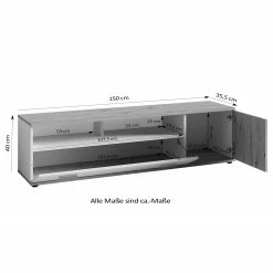 Fredriks TV-Lowboard Chippewa - Weiß / Schwarz -Wohnzimmermöbel boutique en ligne 1000283844 210805 14243800157 SKETCH DETAILS P000000001000283844 sketch