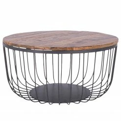 Fredriks Couchtisch Navan - Mango massiv / Metall - Mango / Schwarz