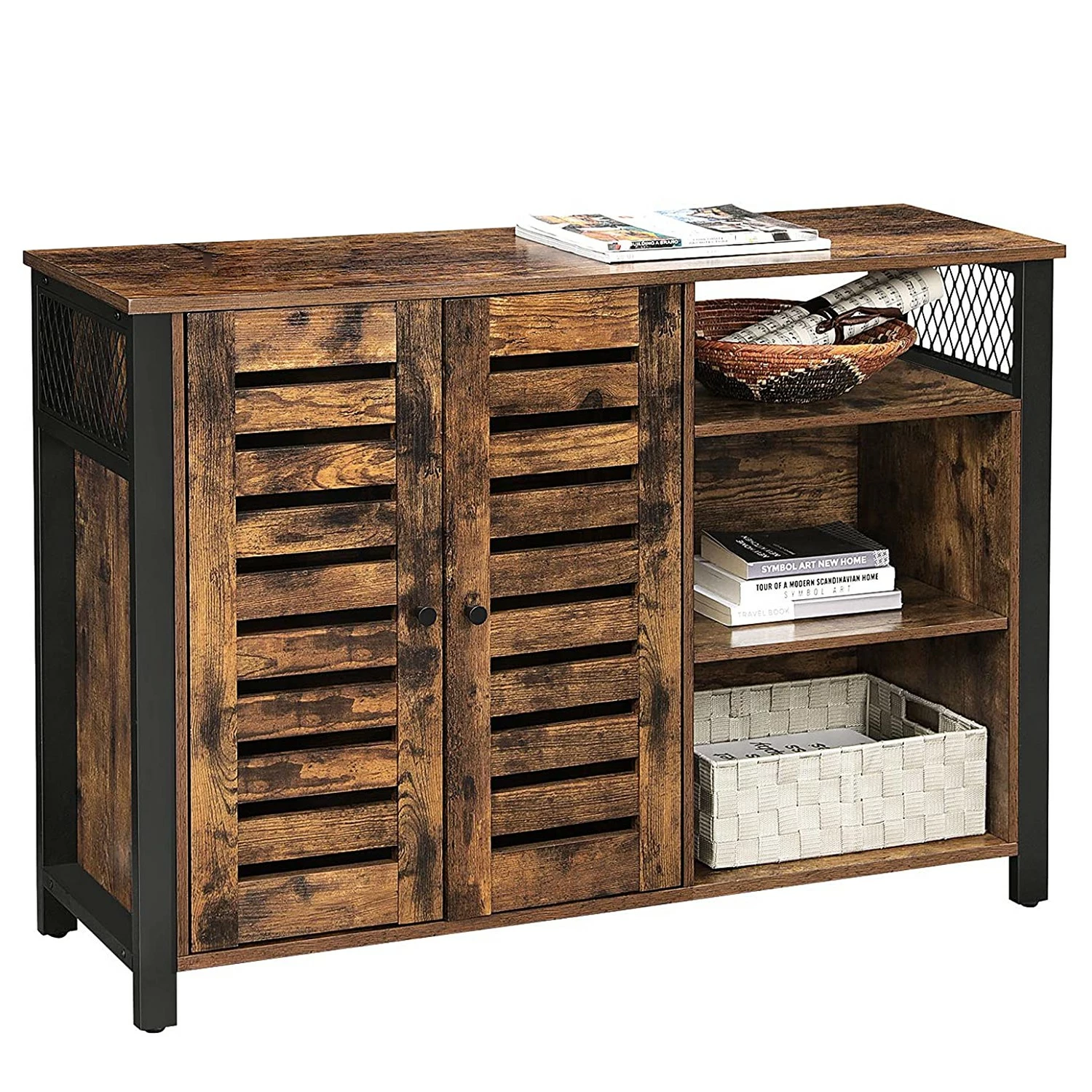 Red Living Kommode Condover IX - Braun / Schwarz 4 Red Living Kommode Condover IX - Braun / Schwarz – Bild 4