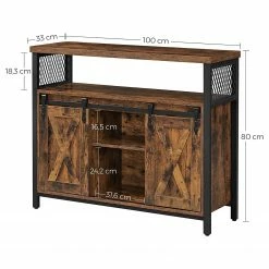 Red Living Kommode Hazlet II - Braun / Schwarz -Wohnzimmermöbel boutique en ligne 1000283942 210810 15023700071 SKETCH DETAILS P000000001000283942 sketch