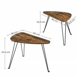 Red Living Couchtisch Surville (2-teilig) - Braun / Schwarz -Wohnzimmermöbel boutique en ligne 1000283950 210813 06354300105 SKETCH DETAILS P000000001000283950 sketch