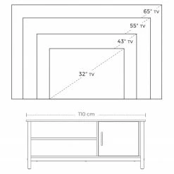 Red Living TV-Lowboard Brillac - Braun / Schwarz -Wohnzimmermöbel boutique en ligne 1000283981 210810 15023900159 SKETCH DETAILS P000000001000283981 sketch