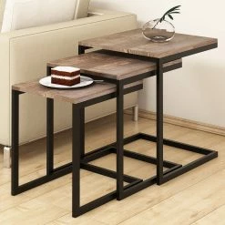 Red Living Beistelltisch Elyrie (3er-Set) - Kiefer massiv / Metall - Kiefer / Schwarz 7 Red Living Beistelltisch Elyrie (3er-Set) - Kiefer massiv / Metall - Kiefer / Schwarz -Wohnzimmermöbel boutique en ligne 1000284309 210809 06081400015 MOOD DETAILS P000000001000284309 mood