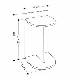 Loftscape Beistelltisch Dollon - Taupe 5 Loftscape Beistelltisch Dollon - Taupe -Wohnzimmermöbel boutique en ligne 1000284362 210809 06091000150 SKETCH DETAILS P000000001000284362 sketch