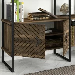 Red Living Regal Sumatra Sun - Metall - Walnuss Dekor / Schwarz -Wohnzimmermöbel boutique en ligne 1000284387 210809 06091300163 DETAILS P000000001000284387