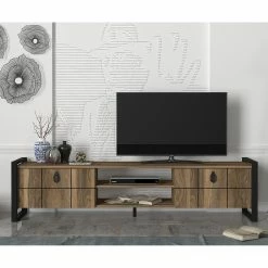 Red Living TV-Lowboard Lanz - Walnuss Dekor / Schwarz 10 Red Living TV-Lowboard Lanz - Walnuss Dekor / Schwarz -Wohnzimmermöbel boutique en ligne 1000284401 210809 06093200208 MOOD DETAILS P000000001000284401 mood