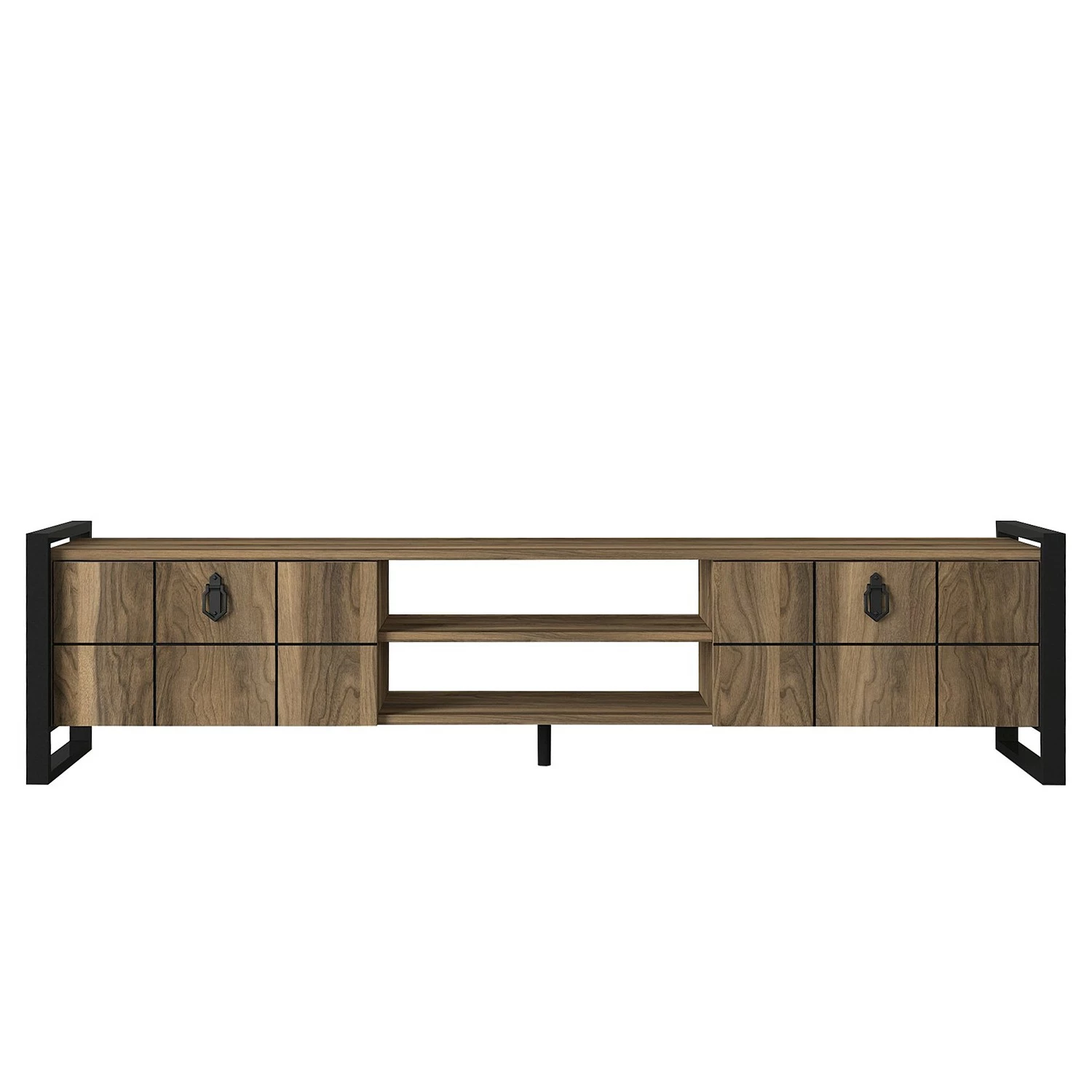 Red Living TV-Lowboard Lanz - Walnuss Dekor / Schwarz 6 Red Living TV-Lowboard Lanz - Walnuss Dekor / Schwarz – Bild 6