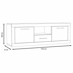 Loftscape TV-Lowboard Ballito - Sandeiche Dekor -Wohnzimmermöbel boutique en ligne 1000285704 210813 14500100018 SKETCH DETAILS P000000001000285704 sketch