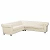 Ridgevalley Ecksofa Denzel - Webstoff Sogol: Creme - 265 x 265 cm - Gleichschenklig
