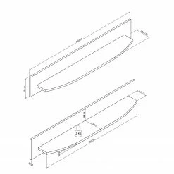 Loftscape Wandboard Intento - Hochglanz Weiß / Anthrazit -Wohnzimmermöbel boutique en ligne 1000288183 210827 12095500031 SKETCH DETAILS P000000001000288183 sketch