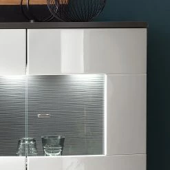 Loftscape Sideboard Intento I - Hochglanz Weiß / Anthrazit -Wohnzimmermöbel boutique en ligne 1000288186 210827 12095600052 DETAILS P000000001000288186