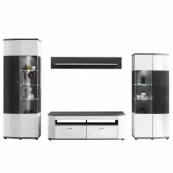 Loftscape Wohnwand Intento I (4-teilig) - Hochglanz Weiß / Anthrazit -Wohnzimmermöbel boutique en ligne 1000288189 210827 12095800072 DETAILS P000000001000288189