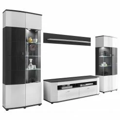 Loftscape Wohnwand Intento I (4-teilig) - Hochglanz Weiß / Anthrazit -Wohnzimmermöbel boutique en ligne 1000288189 210827 12095800073 DETAILS P000000001000288189