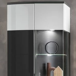 Loftscape Wohnwand Intento II (4-teilig) - Hochglanz Weiß / Anthrazit -Wohnzimmermöbel boutique en ligne 1000288190 210827 12095900101 DETAILS P000000001000288190