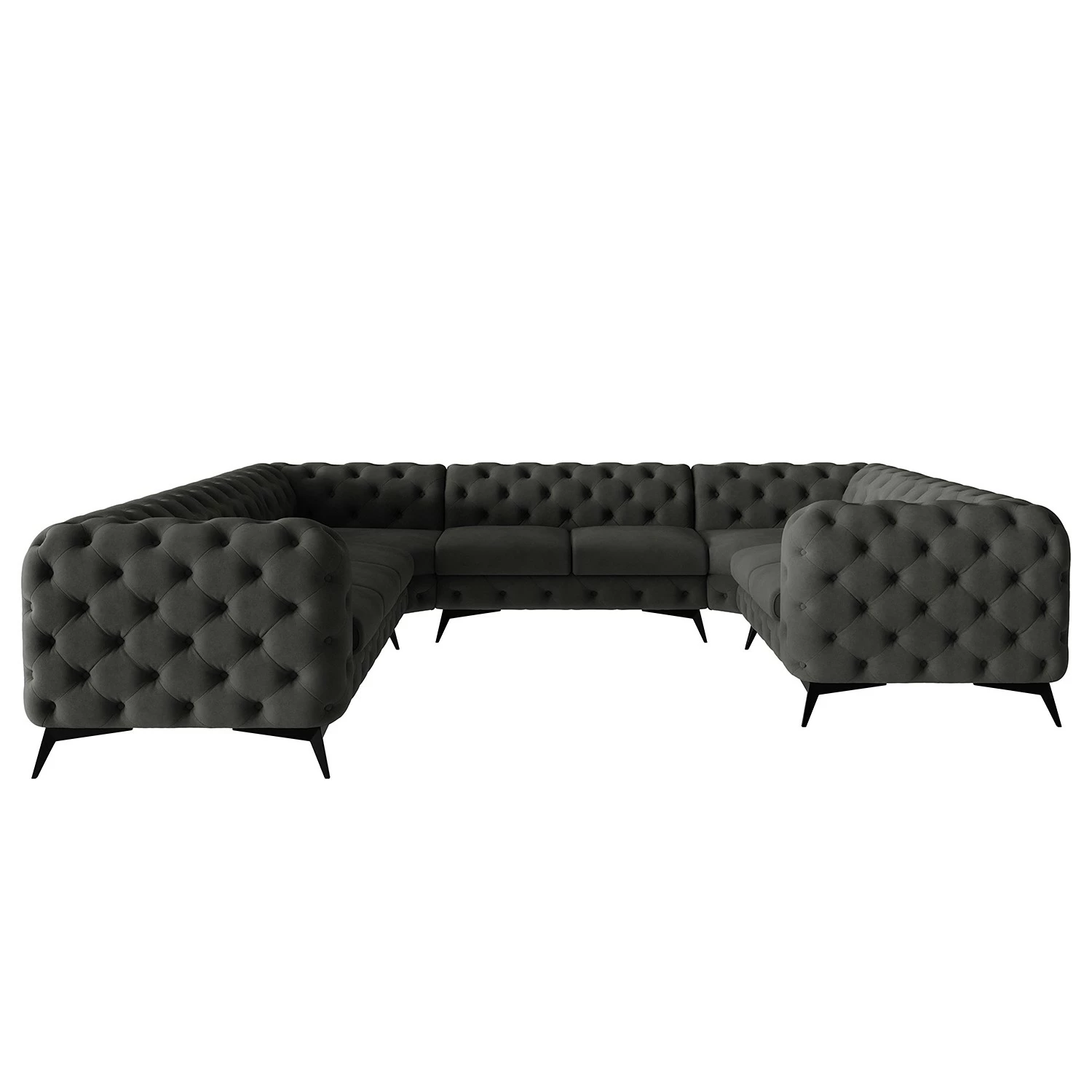 Jack & Alice Wohnlandschaft Laviva I - Samt Ravi: Anthrazit - Ausrichtung rechts 3 Jack & Alice Wohnlandschaft Laviva I - Samt Ravi: Anthrazit - Ausrichtung rechts – Bild 3