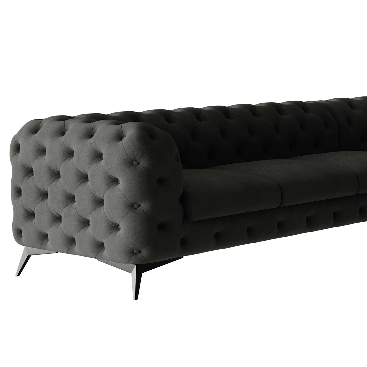 Jack & Alice Wohnlandschaft Laviva I - Samt Ravi: Anthrazit - Ausrichtung rechts 5 Jack & Alice Wohnlandschaft Laviva I - Samt Ravi: Anthrazit - Ausrichtung rechts – Bild 5