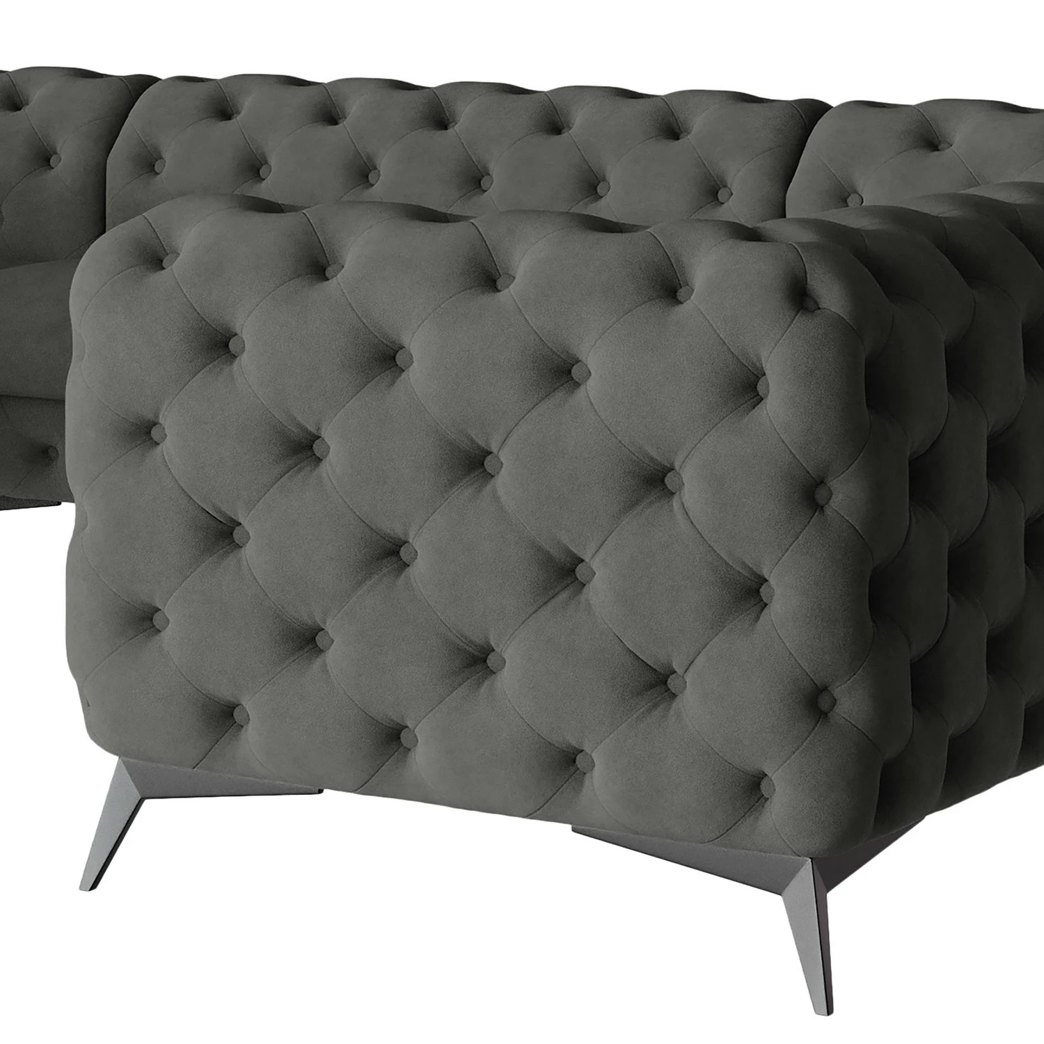 Jack & Alice Wohnlandschaft Laviva I - Samt Ravi: Anthrazit - Ausrichtung rechts 7 Jack & Alice Wohnlandschaft Laviva I - Samt Ravi: Anthrazit - Ausrichtung rechts – Bild 7