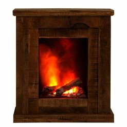 Naturoo Elektrokamin Mumbai - Braun -Wohnzimmermöbel boutique en ligne 1000289240 210908 06202000004 DETAILS P000000001000289240