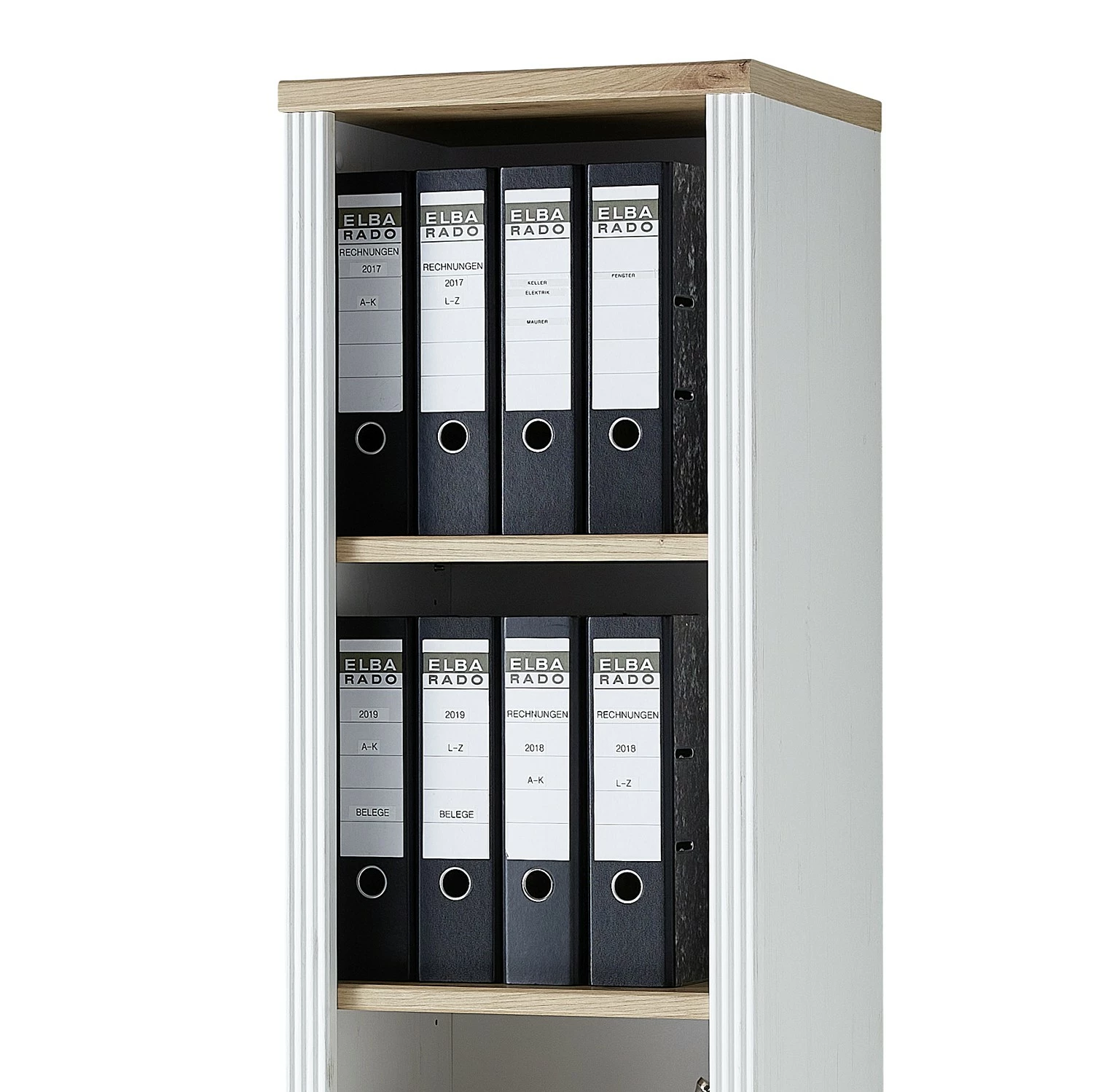 Ridgevalley Büroregal Jasmund II - Pinie Weiß Dekor 5 Ridgevalley Büroregal Jasmund II - Pinie Weiß Dekor – Bild 5