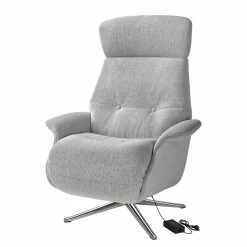 Studio Copenhagen Relaxsessel Anderson III - Webstoff Saia: Hellgrau - Chrom glänzend - Bezogen